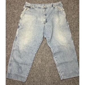 WRG Jeans Co Men's Light Wash Carpenter Denim Jeans‎ Regular Fit Cotton 40x29